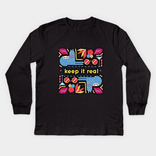 keep it real, simple life Kids Long Sleeve T-Shirt